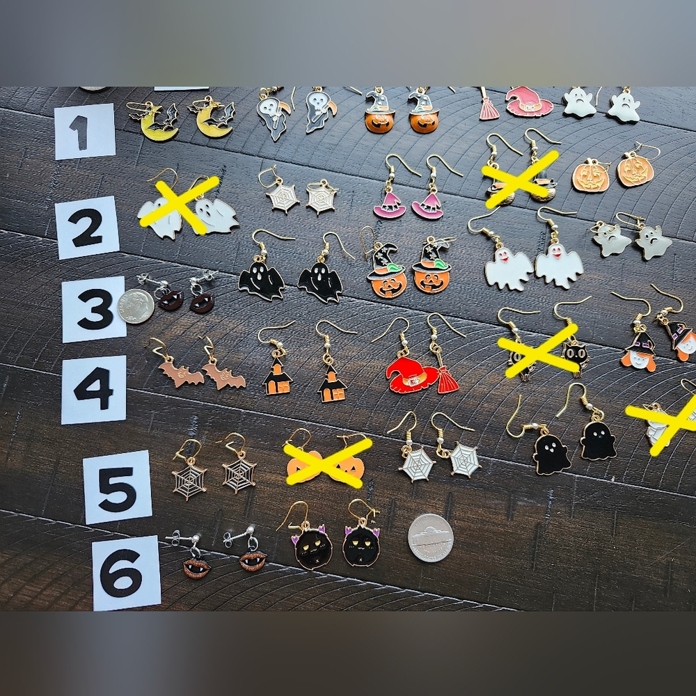 5/$16 Halloween  Earrings